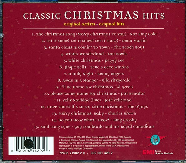 Nat King Cole, The Beach Boys, Dean Martin, Bing Crosby, Lou Rawls, Etc. - Classic Christmas Hits (CD)