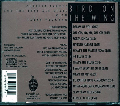 Charlie Parker & The Jazz All Stars With Sarah Vaughan - Bird On The Wing (CD)