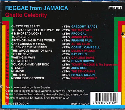 Alton Ellis, Tommy McCook, Toots & The Maytals, The Ethiopians, Jr. Byles, Gregory Isaacs, Etc. - Reggae From Jamaica: Ghetto Celebrity (CD)
