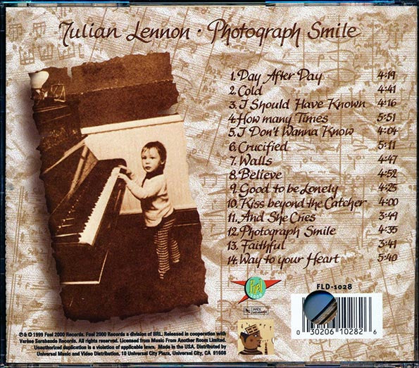 Julian Lennon - Photograph Smile (CD)