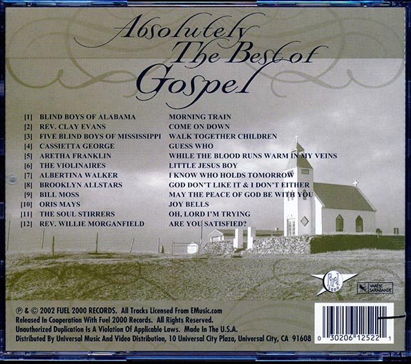 Aretha Franklin, The Soul Stirrers, Blind Boys Of Alabama, Bill Moss, Etc. - Absolutely The Best Of Gospel Volume 3 (CD)