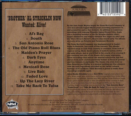 Al Stricklin - Brother Al Stricklin - Now: Wanted Alive (CD)
