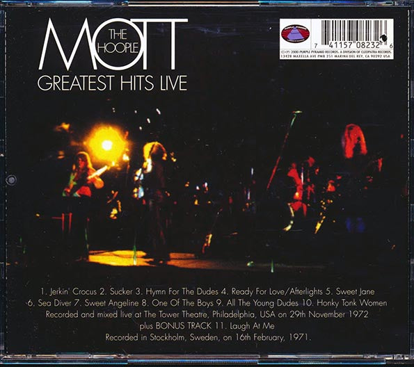 Mott The Hoople - Greatest Hits Live (CD)