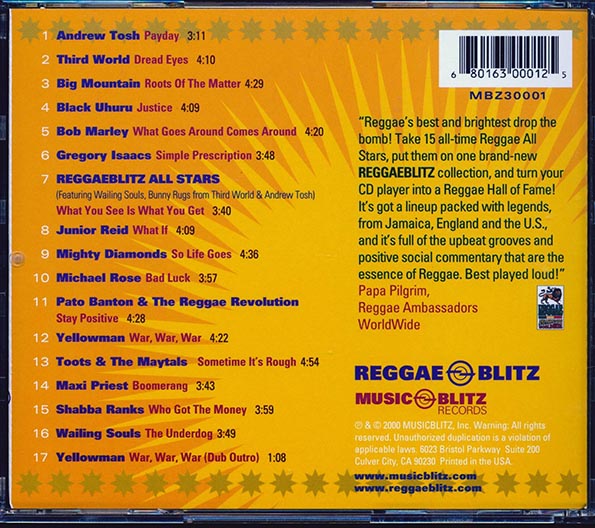 Bob Marley, Jr. Reid, Michael Rose, Toots & The Maytals, Etc. - Reggae Blitz All Stars (CD)