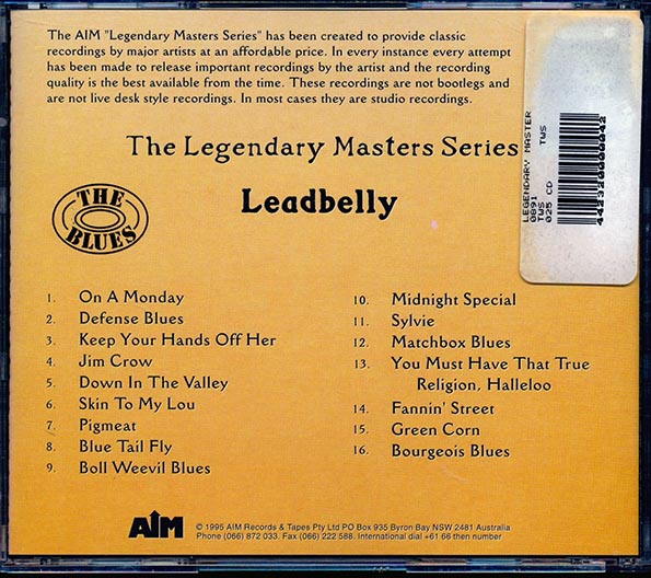 Leadbelly - The Legendary Masters Series: The Blues (CD)