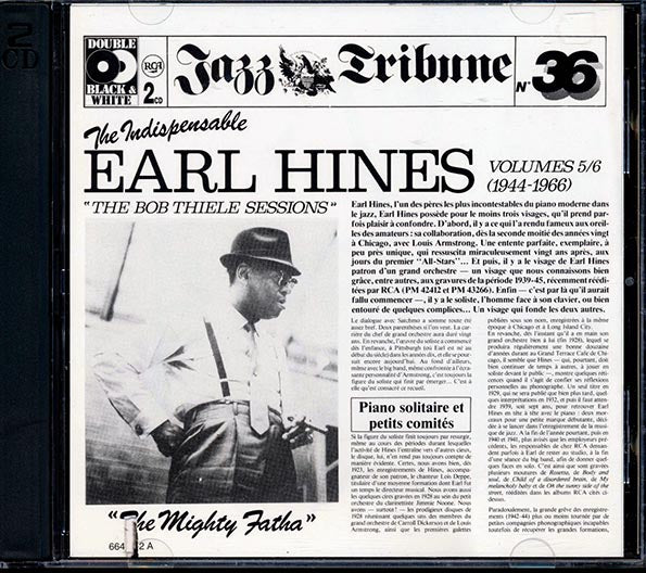 Earl Hines - The Indispensable Earl Hines Volumes 5/6 (1944-1966) The Bob Thiele Sessions (20 tracks) (2xCD) (CD)