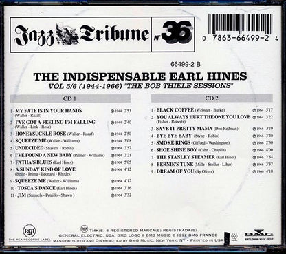 Earl Hines - The Indispensable Earl Hines Volumes 5/6 (1944-1966) The Bob Thiele Sessions (20 tracks) (2xCD) (CD)