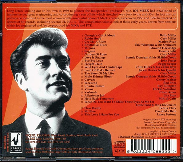 Betty Miller, Petula Clark, Colin Hicks & His Cabin Boys, Red Prices, Etc. - The Joe Meek Story Volume 5: The Early Years (CD)