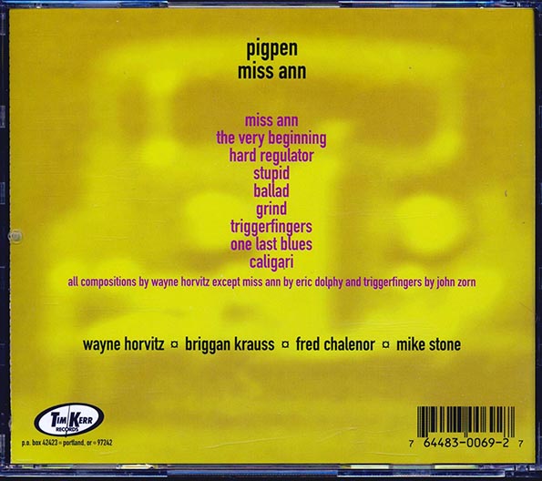 Wayne Horvitz & Pigpen - Miss Ann (CD)