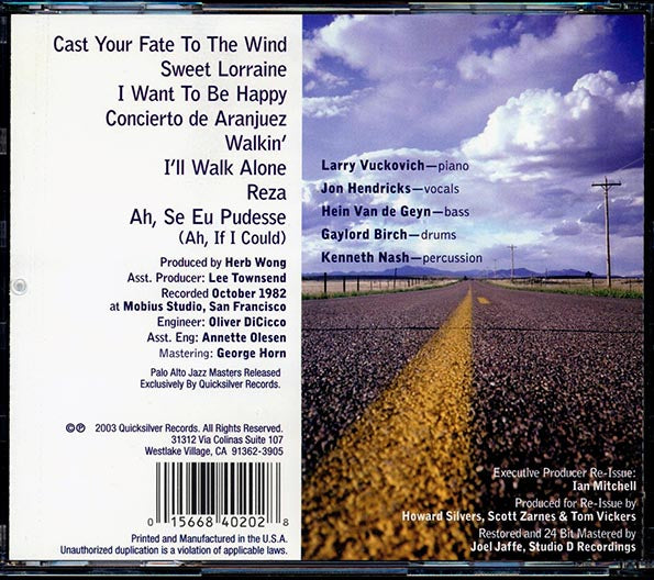 Larry Vuckovich, Jon Hendricks - Cast Your Fate (CD)