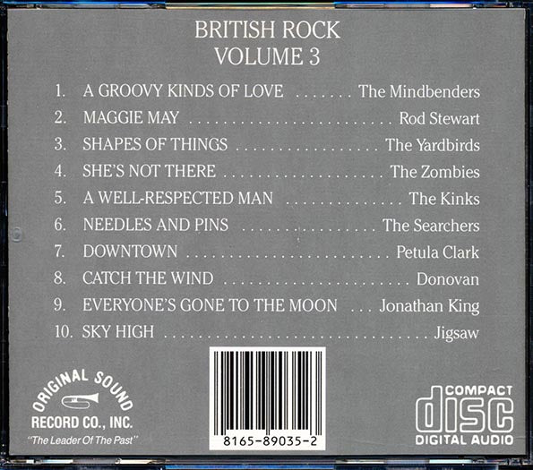 Rod Stewart, The Kinks, The Yardbirds, The Zombies, Donovan, Etc. - British Rock Volume 3 (CD)