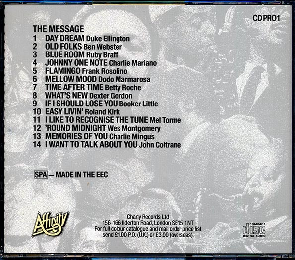 Duke Ellington, Ben Webster, Ruby Braff, Wes Montgomery, Etc. - The Message: 14 Jazz Masterpieces From The Affinity Catalogue (CD)