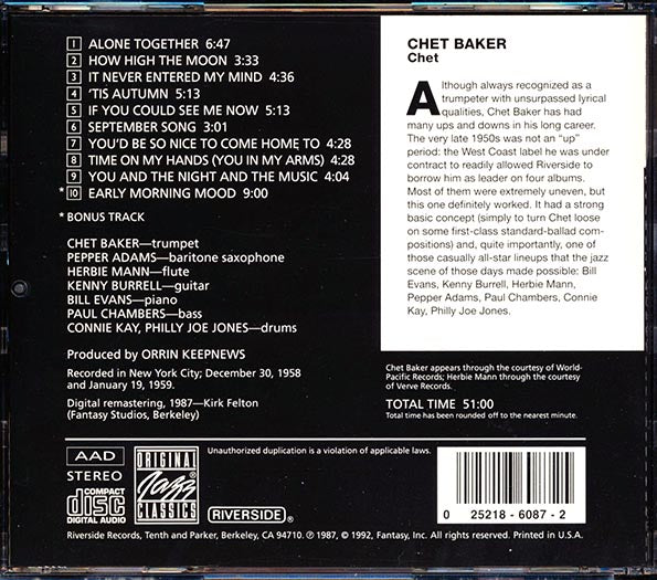Chet Baker - Chet (CD)