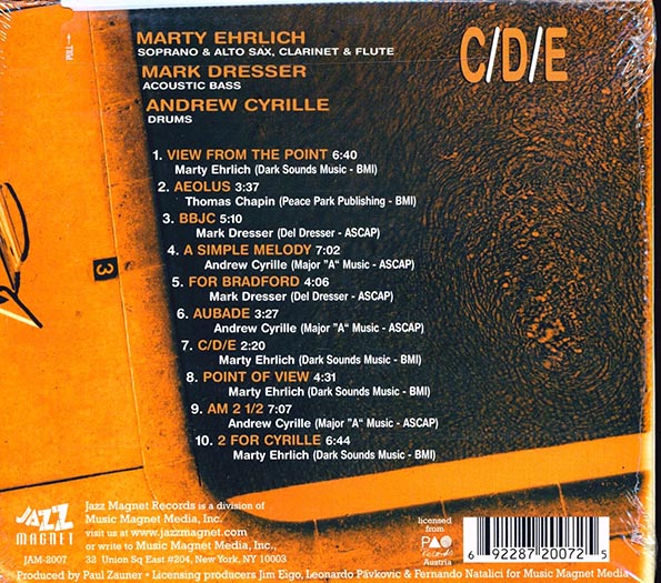 Andrew Cyrille, Mark Dresser, Marty Ehrlich - C/D/E (CD)