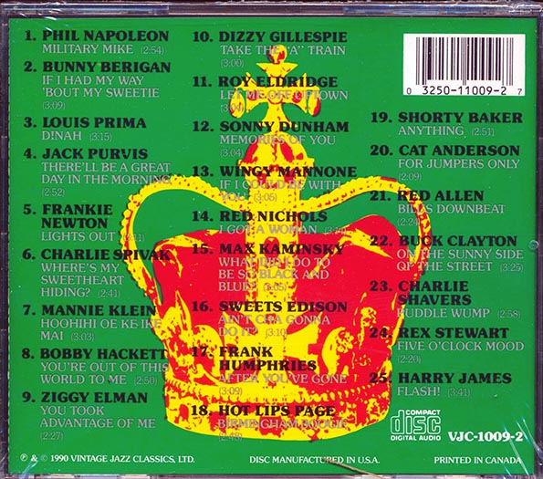 Harry James, Red Allen, Dizzy Gillespie, Louis Prima, Hot Lips Page, Etc. - Trumpet Royalty (CD)