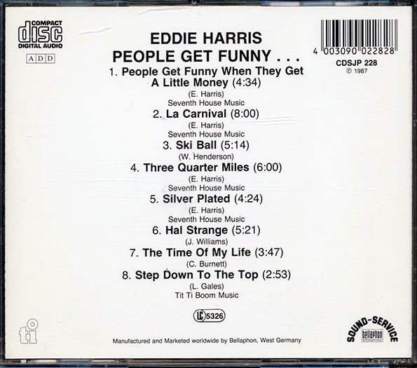 Eddie Harris - People Get Funny (CD)