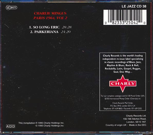 Charlie Mingus - Paris 1964, Volume 2 (CD)
