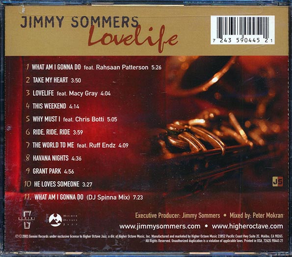 Jimmy Sommers - Lovelife (CD)