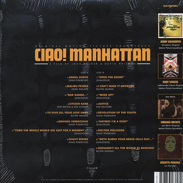 Edie Sedgwick, Gino Piserchio, John Phillips, Etc. - Ciao! Manhattan Original Motion Picture Soundtrack (RSD 2017) (ltd. ed.) (LP) - PureSound Records