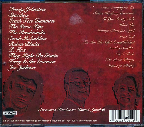 Sarah McLachlan, The Rembrandts, Crash Test Dummies, Etc. - A Testamonial Dinner: The Songs Of XTC (CD)