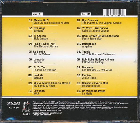 Santana, Tito Puente, War, Los Del Mar, Richie Valens, Latin Lou, Etc. - Latin Gold (20 tracks) (CD)