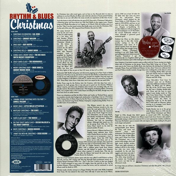 BB King, Smokey Wilson, Lowell Fulsom, Etc. - Rhythm & Blues Christmas (LP) - PureSound Records