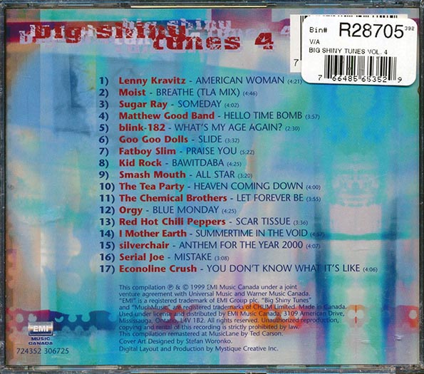 Sugar Roy, Lenny Kravitz, Fatboy Slim, Goo Goo Dolls, Red Hot Chili Peppers, Etc. - Big Shiny Tune 4 (CD)