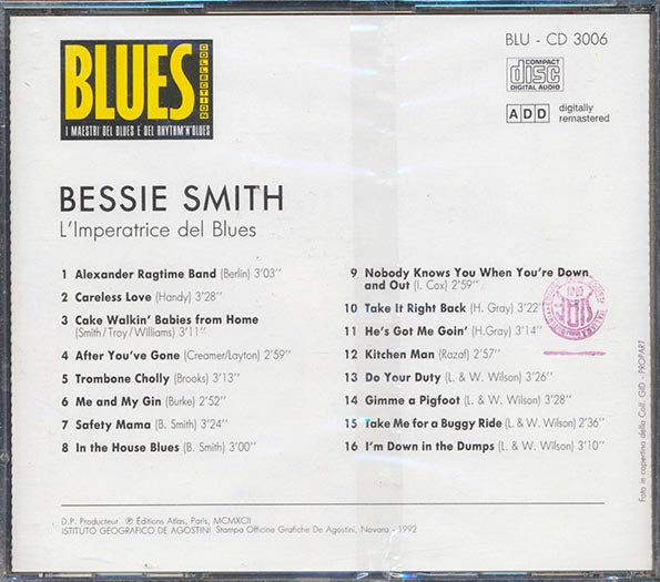 Bessie Smith - L'Imperatrice Del Blues (CD)