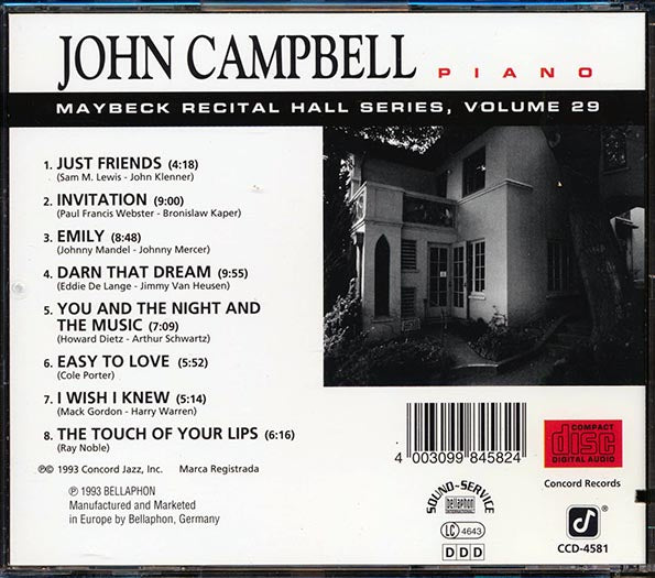 John Campbell - At Maybeck: Maybeck Recital Hall Series Volume 29 (CD)