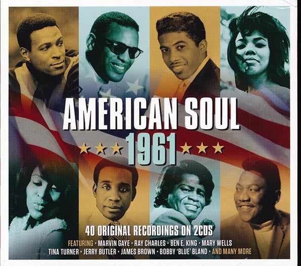Ray Charles, Ben E King, Jerry Butler, Marvin Gaye, Etc. - American Soul 1961 (40 tracks) (2xCD) (CD)