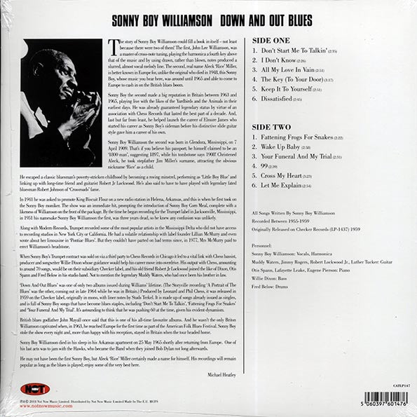 Sonny Boy Williamson - Down And Out Blues (LP)