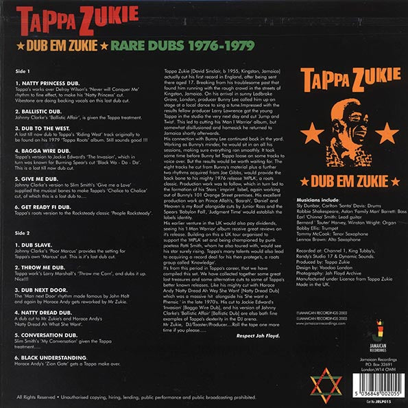 Tappa Zukie - Dub Em Zukie: Rare Dubs (LP)