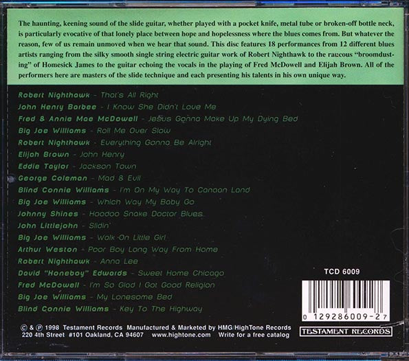 Big Joe Williams, Robert Nighthawk, Fred McDowell, Etc. - Down Home Slide (CD)