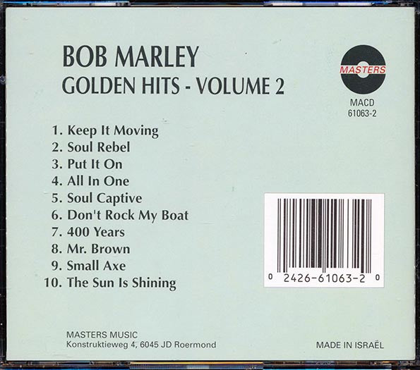 Bob Marley - Golden Hits Volume 2 (CD)