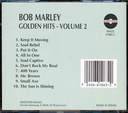 Bob Marley - Golden Hits Volume 2 (CD)