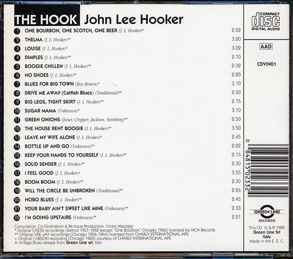 John Lee Hooker - The Hook: The Best Of John Lee Hooker (CD)
