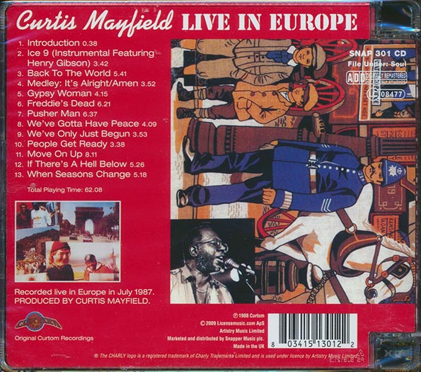 Curtis Mayfield - Live In Europe (CD)