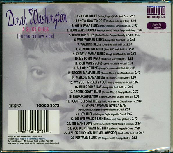 Dinah Washington - A Slick Chick: On The Mellow Side (CD)