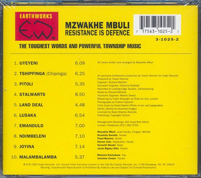 Mzwakhe Mbuli - Resistance Is Defence (CD)