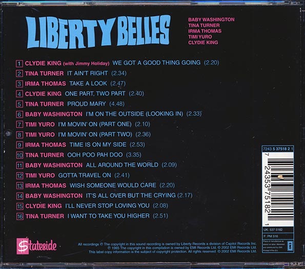 Tina Turner, Irma Thomas, Baby Washington, Timi Yuro, Etc. - Libery Belles (CD)