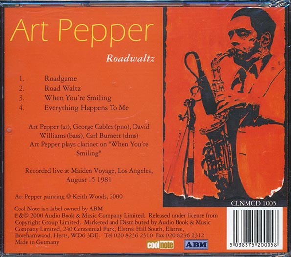 Art Pepper - Roadwaltz (CD)