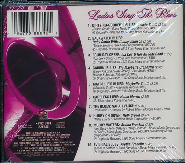 Bessie Smith, Aretha Franklin, Sarah Vaughn, Etc. - Ladies Sing The Blues (CD)