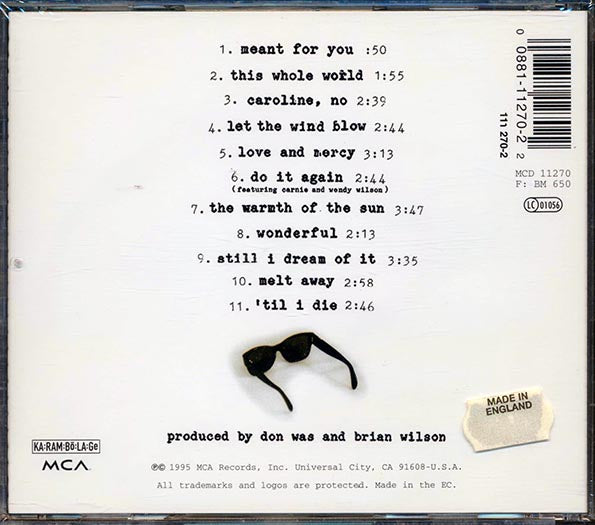 Brian Wilson - I Just Wasn't Made For These Times (CD)