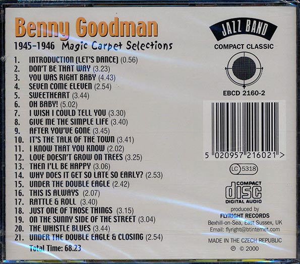 Benny Goodman - 1945-1946 Magic Carpet Selections (CD)