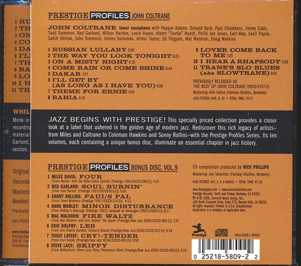 John Coltrane - Profiles (2xCD) (24-bit mastering) (CD)