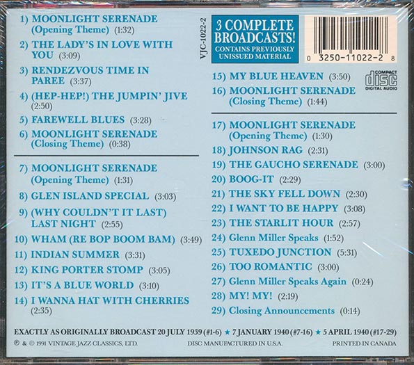 Glenn Miller & His Orchestra - Tuxedo Junction Volume 2: The Sustaining Remote Broadcasts (CD)