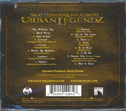 Skatterman & Snug Brim - Urban Legendz (CD)