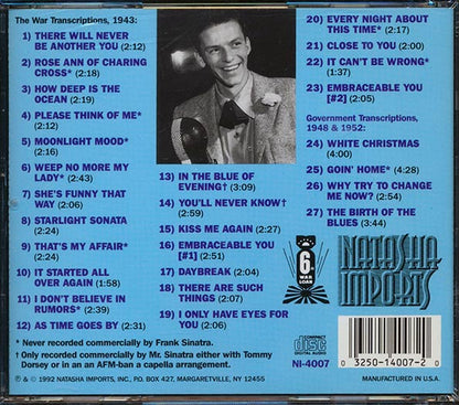 Frank Sinatra - In The Blue Of Evening: Previously Unissued War Transcriptions, 1943 (CD)