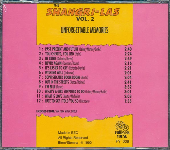 The Shangri-Las - Unforgettable Memories: Volume 2 (CD)