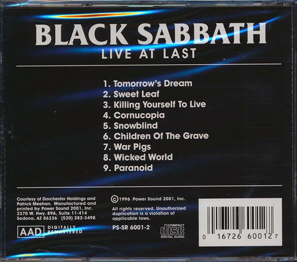 Black Sabbath - Live At Last (CD)